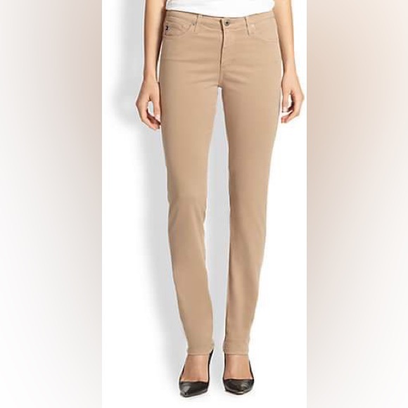 Ag Adriano Goldschmied Pants - AG The Prima Mid Rise Cigarette Pants Khaki Size 27